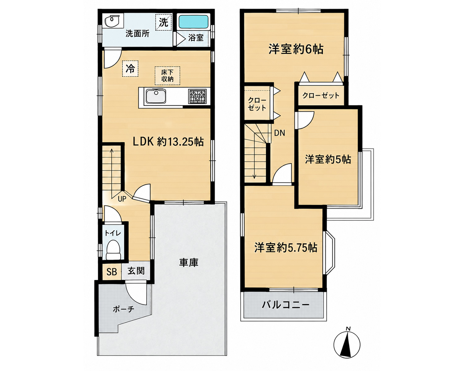 横浜市栄区上之町／戸建 間取り図