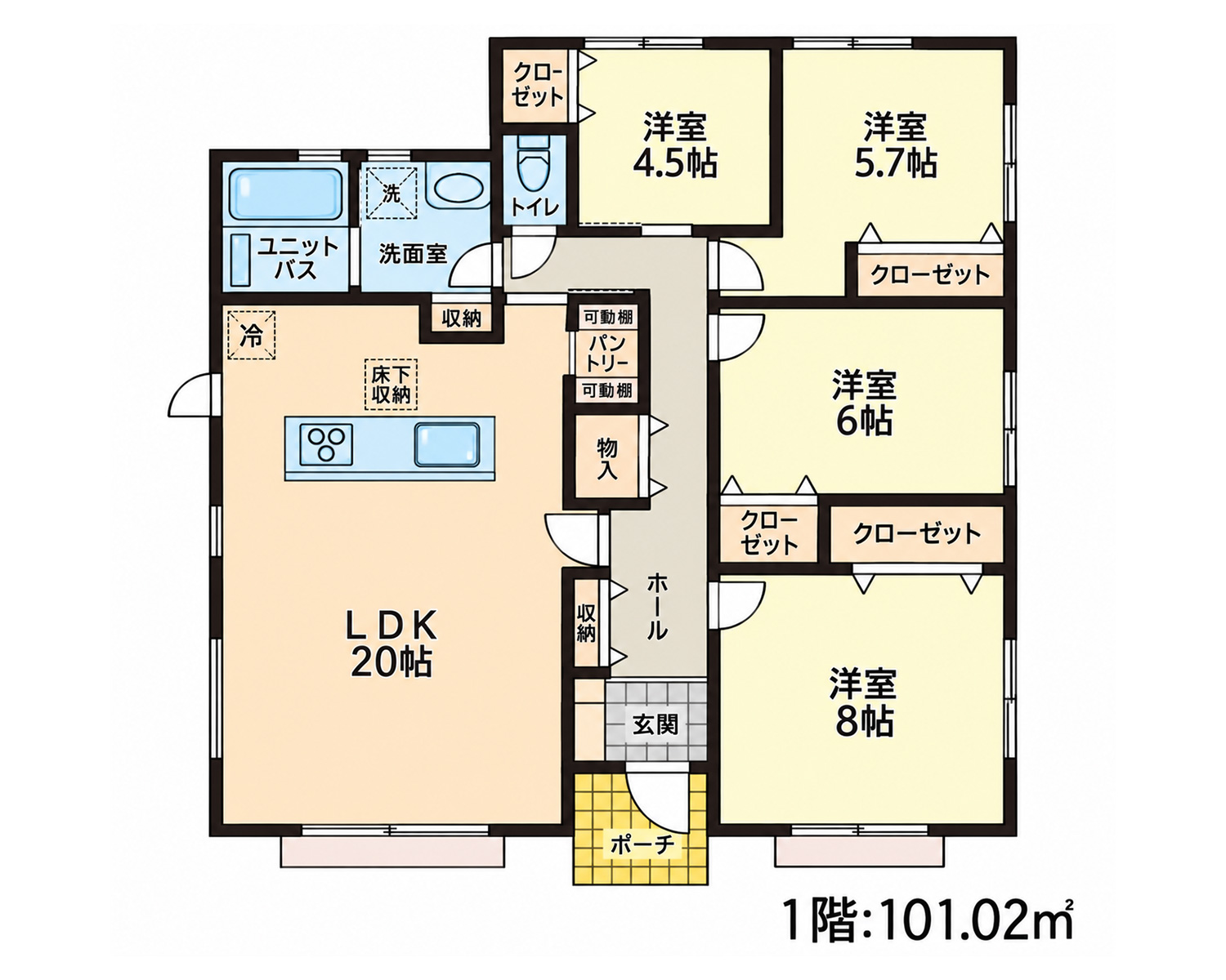 横浜市栄区長沼町／戸建 間取り図